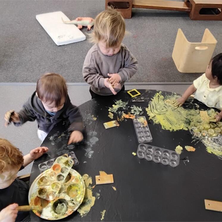 Busy Bees Aoraki Messy play activity for sensory in timaru