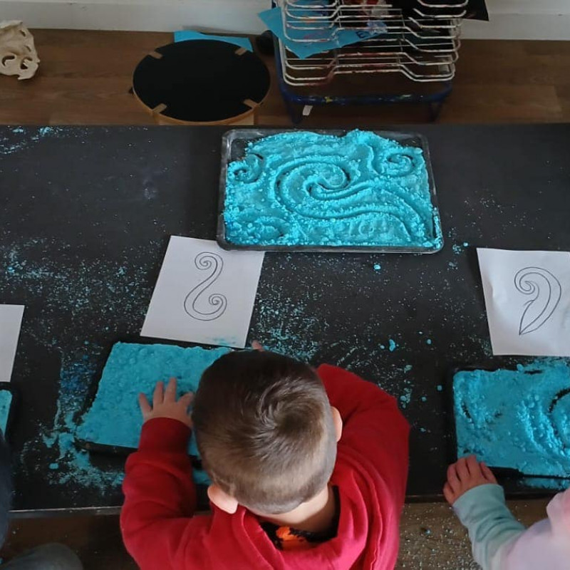 Children enjoying sensory play at early childhood centre in Palmerston North at Busy Bees on Featherston Street