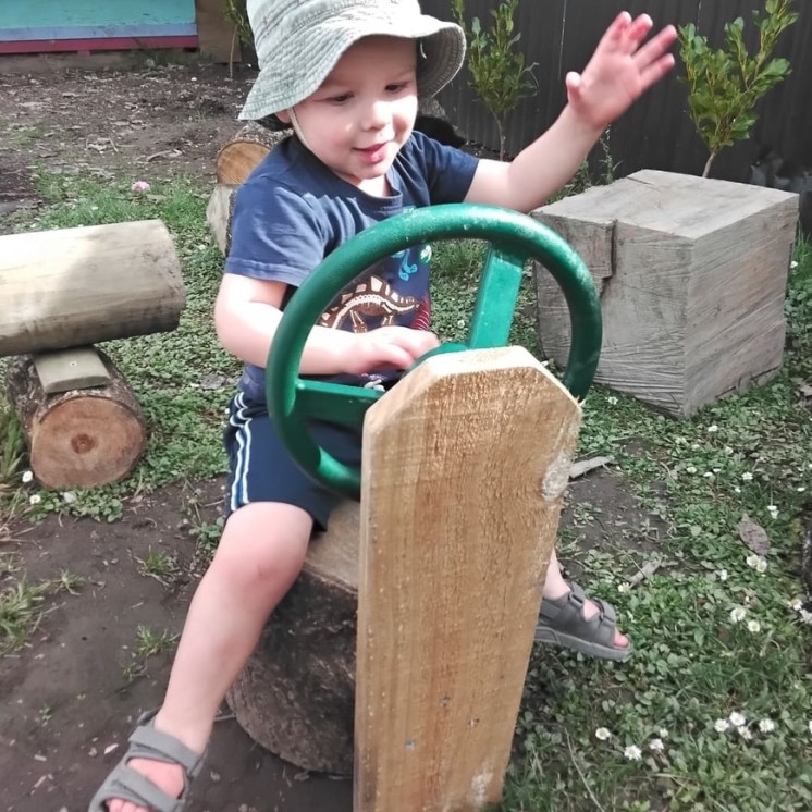 Busy Bees Greytown childcare centre toddlers outdoor play