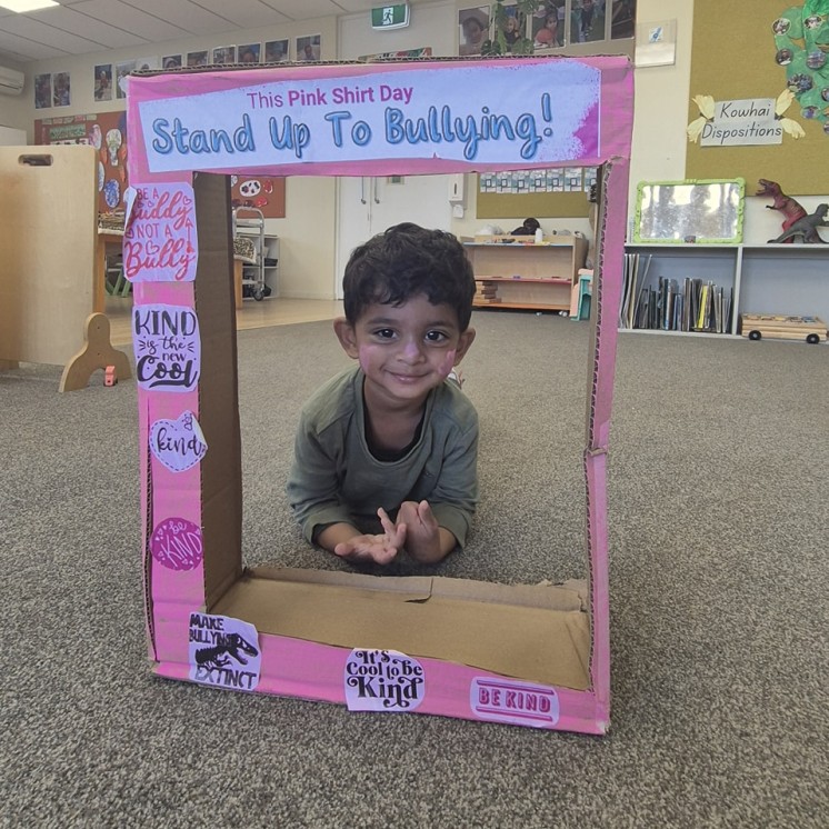 Busy Bees Hamilton East pink shirt day