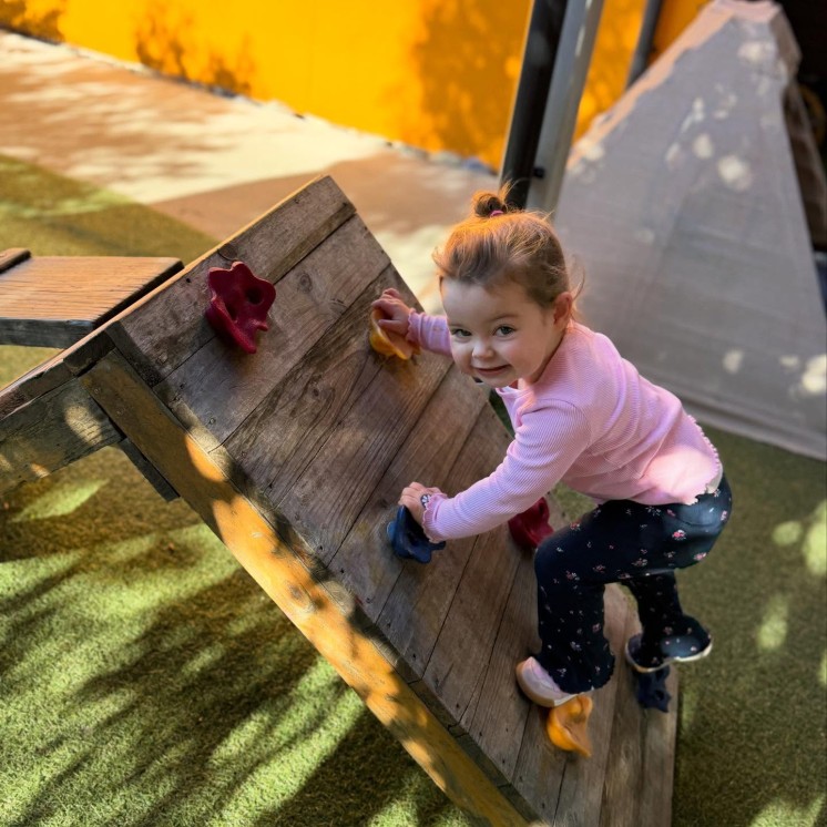 Busy Bees Hastings climbing and challenging themselves
