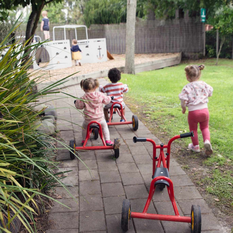 Children love the bike track at Busy Bees Havelock North