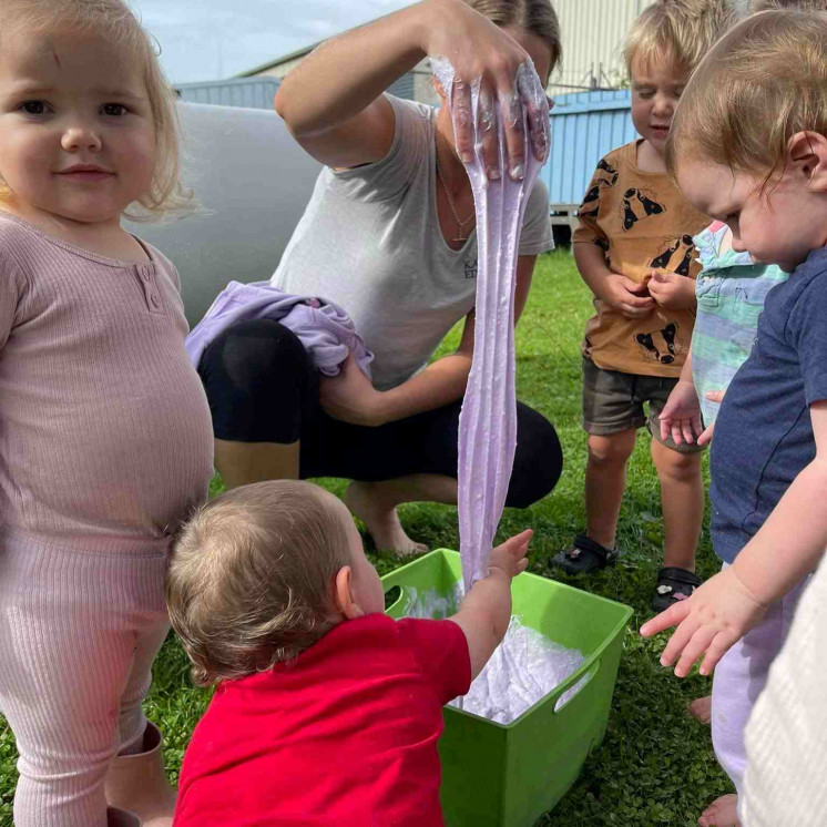 Messy play for infants and toddlers at Busy Bees Katikati
