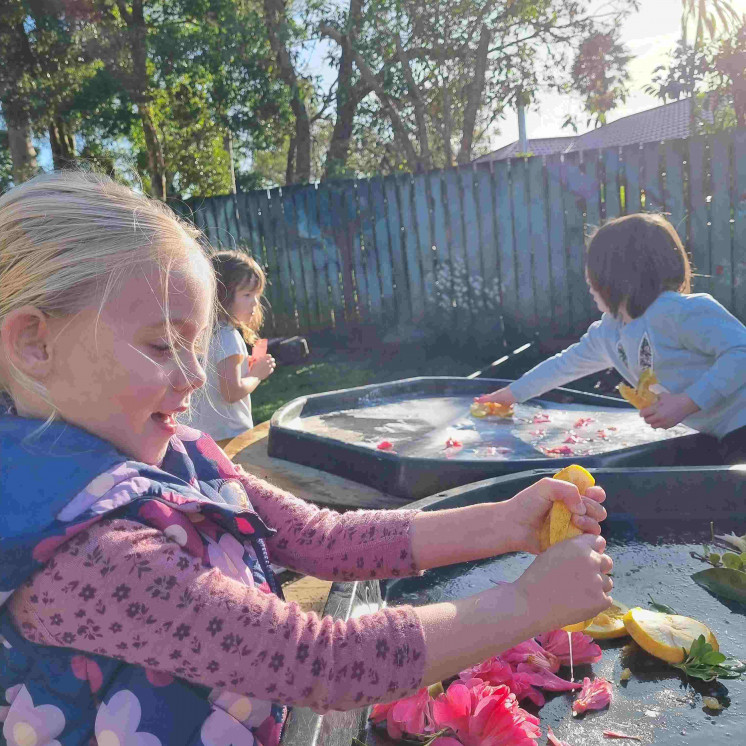Sustainable crafts and messy play at  Busy Bees Kerikeri Preschool