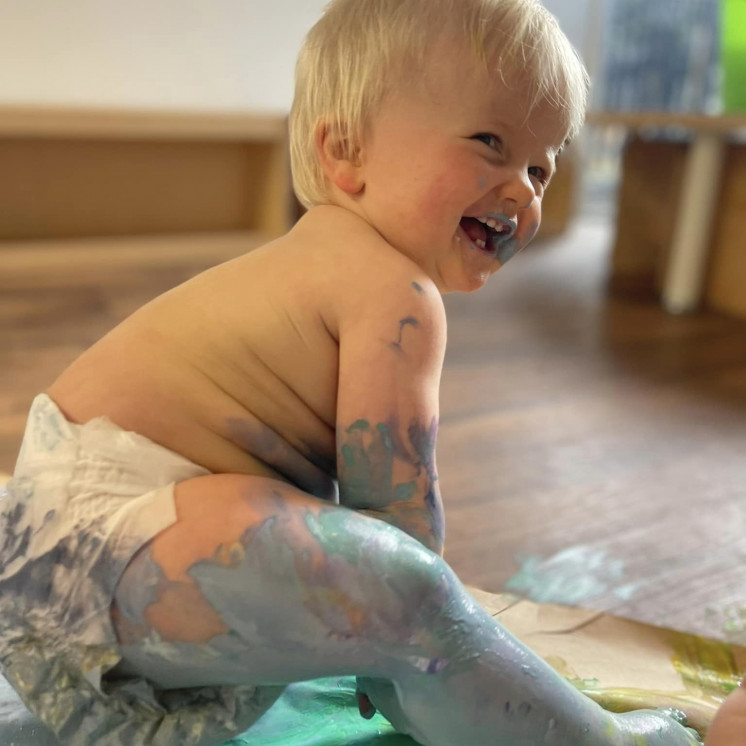 Pure joy with paint at Busy Bees Martinborough