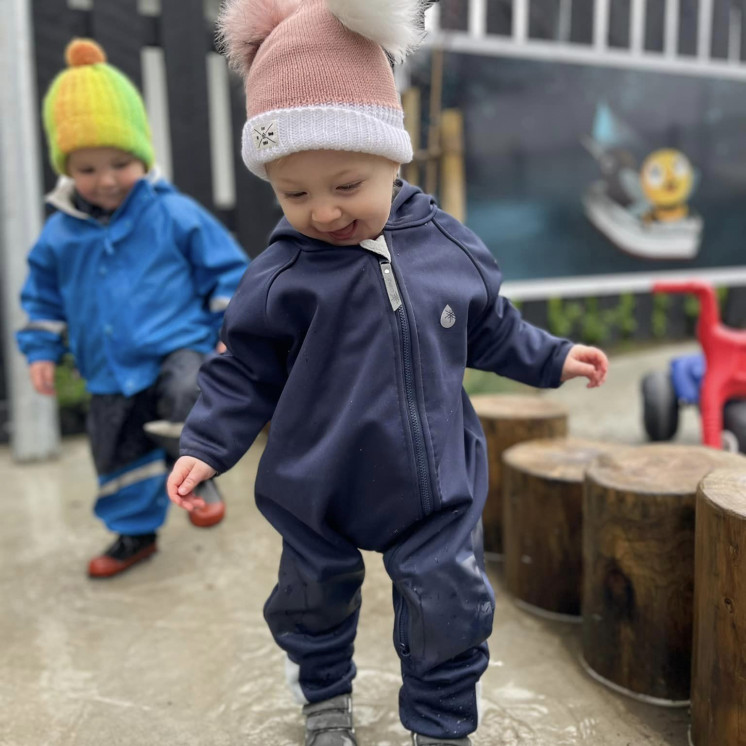 Wet weather play for the babies at Busy Bees Martinborough