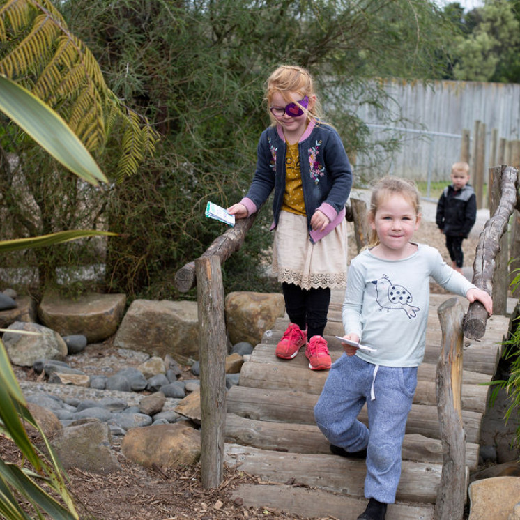 Beautiful natural outdoor play space at Busy Bees Morrinsville