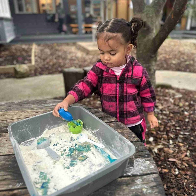 Busy Bees Motueka little girl concentration and focus