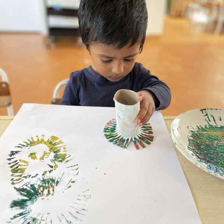 Young boy artist at Busy Bees Mount Wellington 