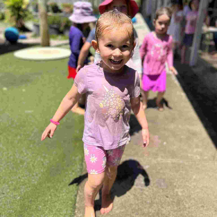 Fun outdoor waterplay at Busy Bees New Plymouth 