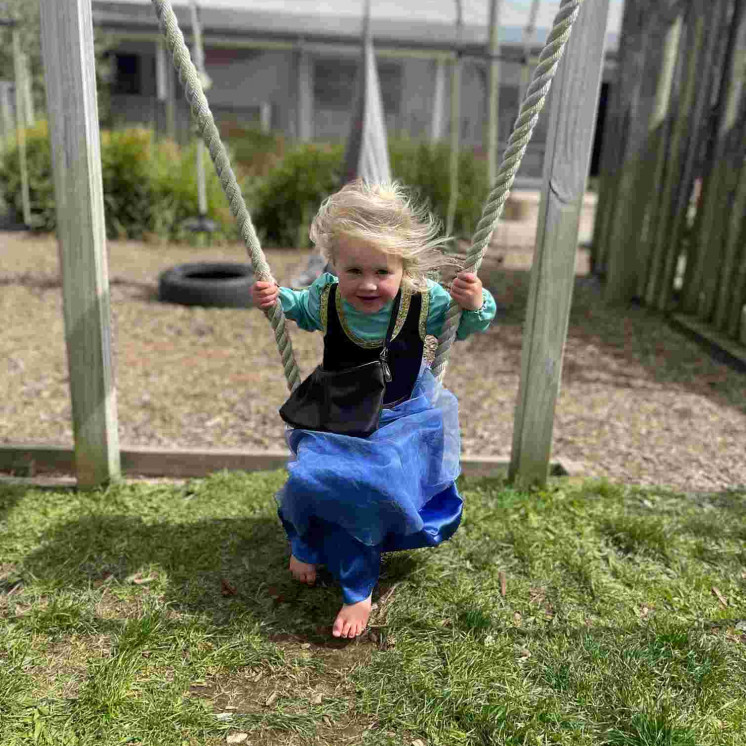 Outdoor playground in preschool rooms at Busy Bees New Plymouth 