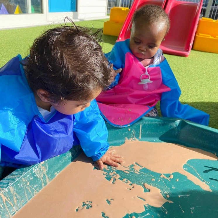 Sensory play for babies at Busy Bees Ormiston 