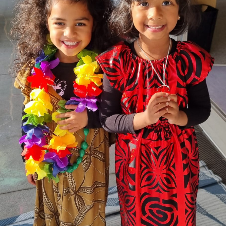 Two children during cultural significance day at Busy Bees Ormiston Road