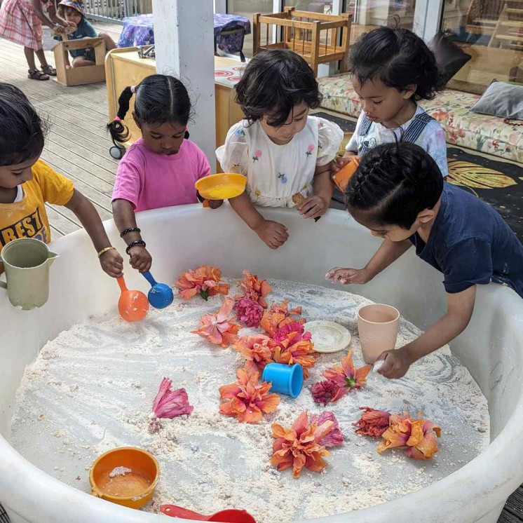 Children love sensory play at Busy Bees Ōtāhuhu