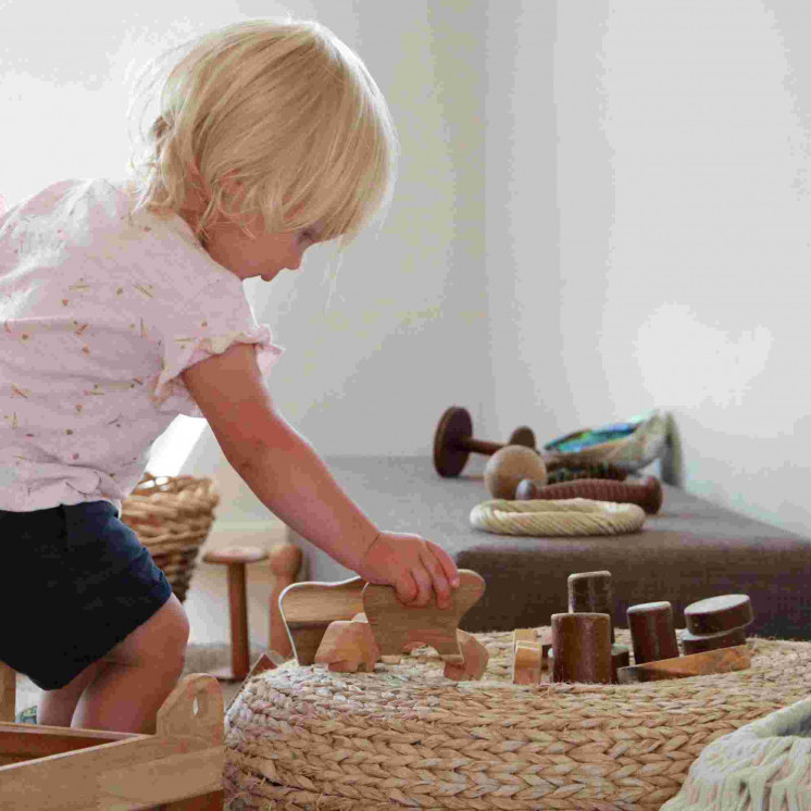 Nursery room wooden toys at Busy Bees Pahiatua