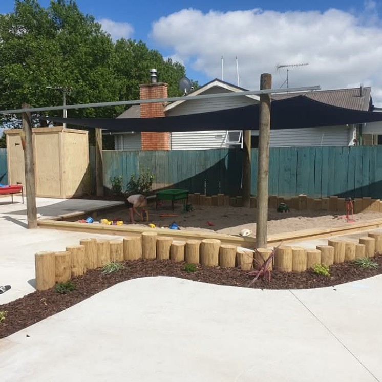 Busy Bees Putaruru Centre sandpit box
