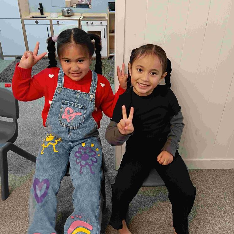 Preschool girsl having fun at  Busy Bees Roscommon Road in Clendon Park