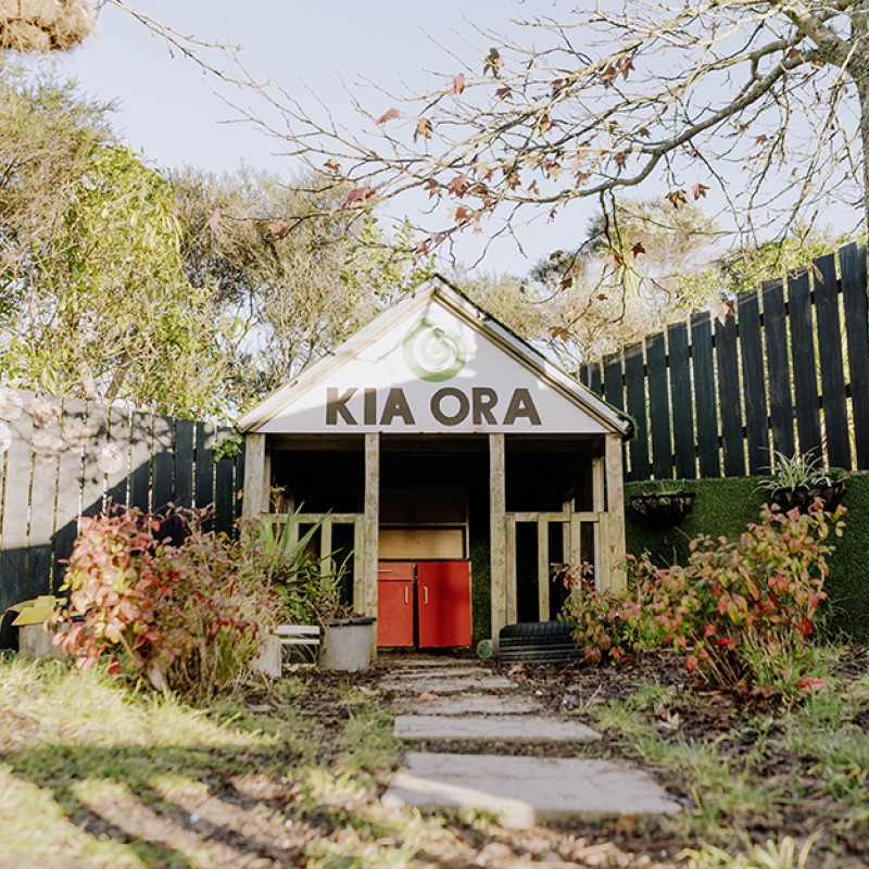 Busy Bees Rosedale outdoor kia ora whare childcare