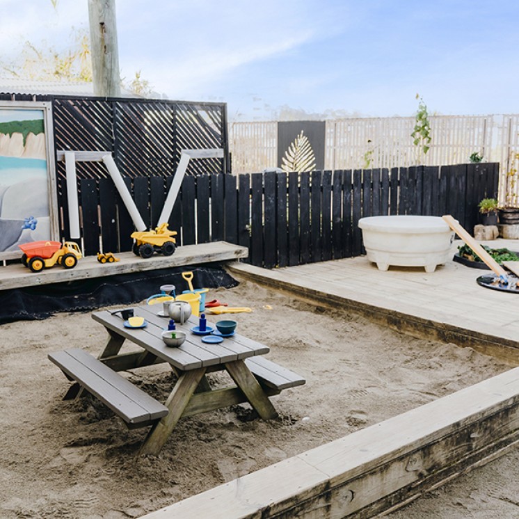Busy Bees Rosedale Childcare sandpit and water play