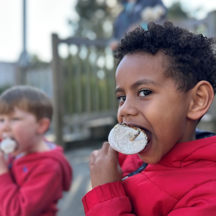 Boy enjoying childcare Matariki celebrations  with friends