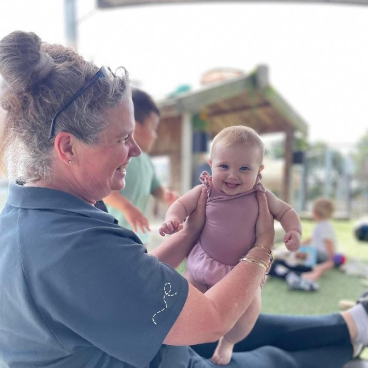 Nurturing care babies outdoors childcare
