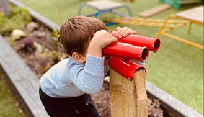 Boy outdoors Busy Bees Southbrook Early Learning Centre