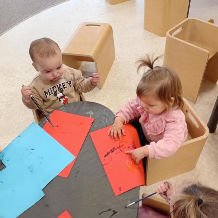 Nursery colouring in at Busy Bees Stoke