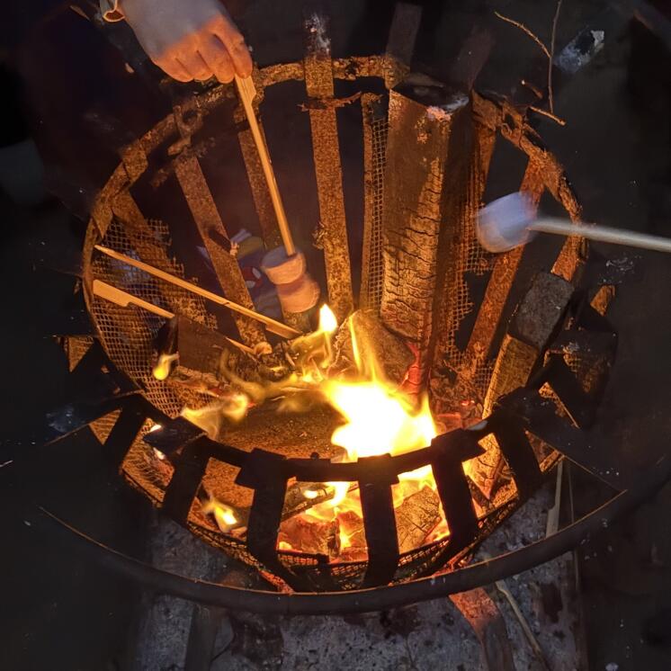 Firepit connection with families at Busy Bees Stoke