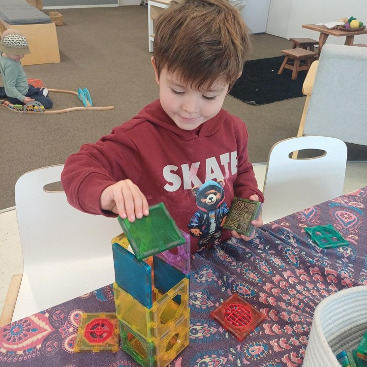 Preschool boy in Busy Bees Stoke! 