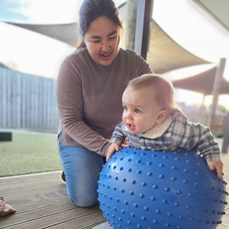 Sensory play for babies at Busy Bees Te Kauwhata