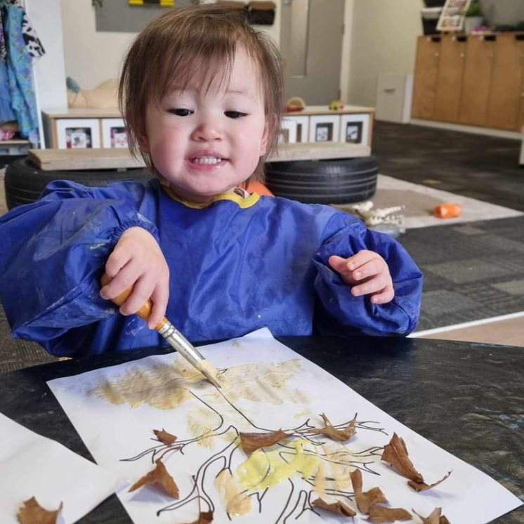 Busy Bees Westgate art work with leaves