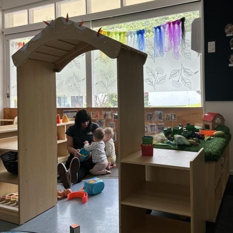 Busy Bees Whitby baby room teacher interaction