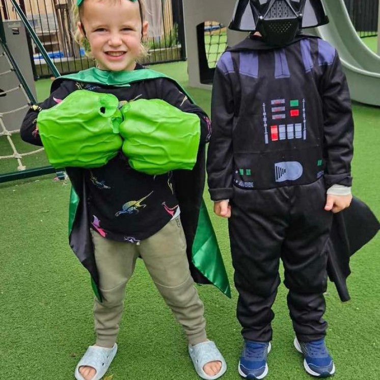 Busy Bees Woodend boys dressed up