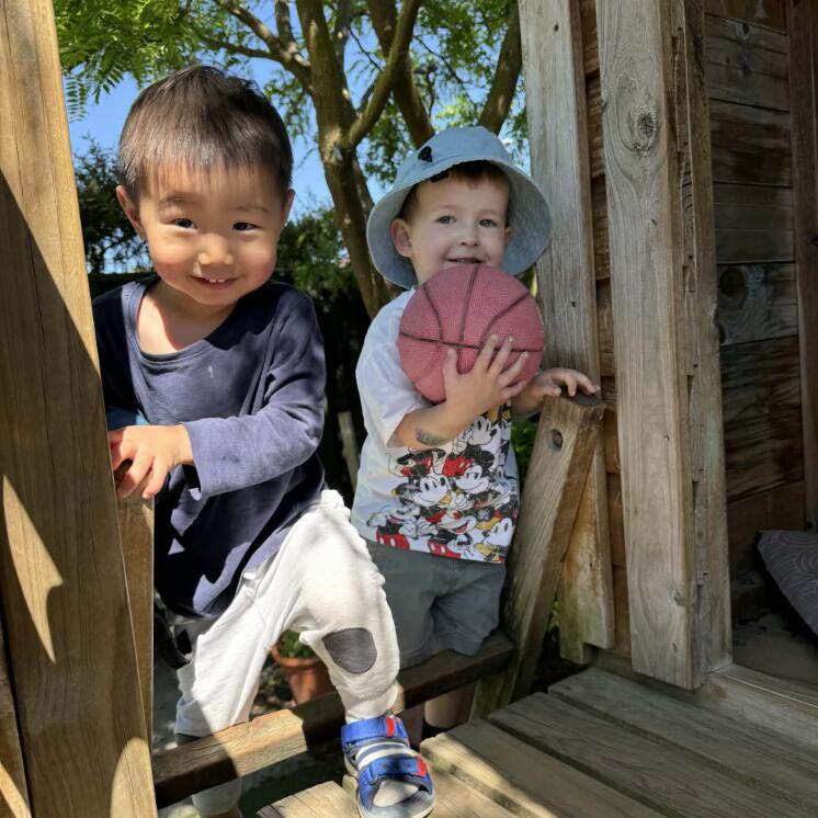 Large outdoor environment made for preschoolers at Harewood Road Montessori by Busy Bees