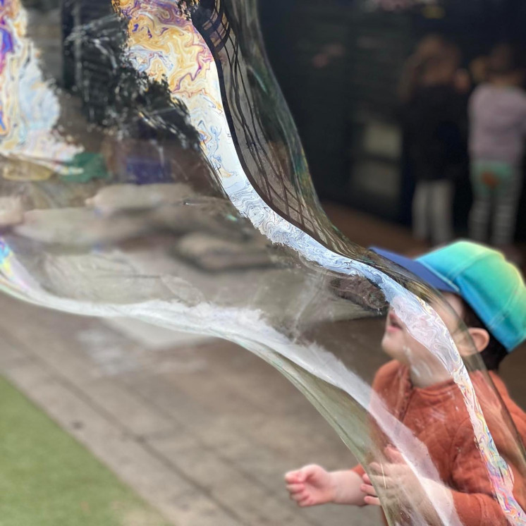 Fun with bubbles at House of wonder Cambridge 