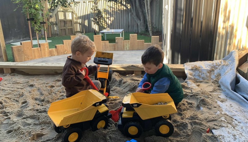 House of Wonder Chartwell new playground, sandpit exploration
