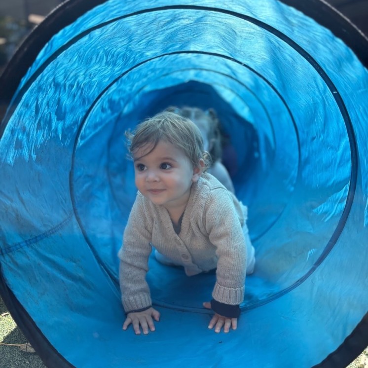 HOW Christchurch baby crawling out a tunnel