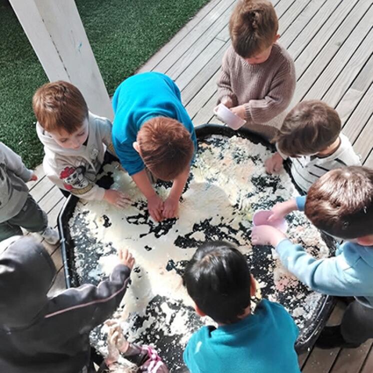 Little Coasties by Busy Bees Manly Whangaparaoa outside messy play group learning
